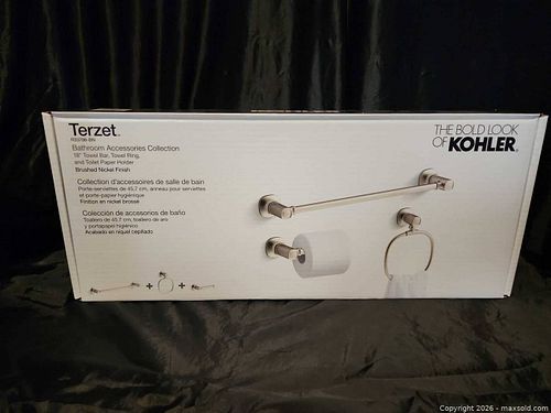 Brand New in Box-Kohler Terzet Brushed Nickel Bathroom Accessory Set (1 of 3)