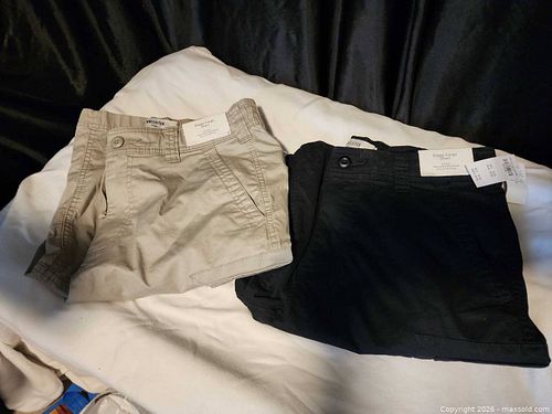 New with Tags-Hollister Cargo Shorts Medium Black/Tan Cotton (1 of 4)