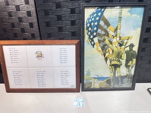Mixed Lot Framed Patriotic & Mayflower Wall Art (1 of 14)