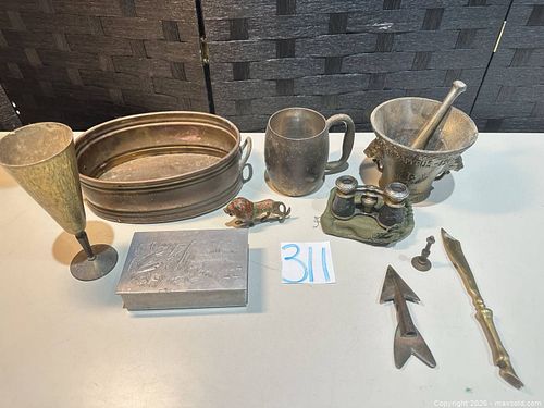 Mixed Metal Decorative Lot — Brass & Pewter Assorted Accessories (1 of 19)