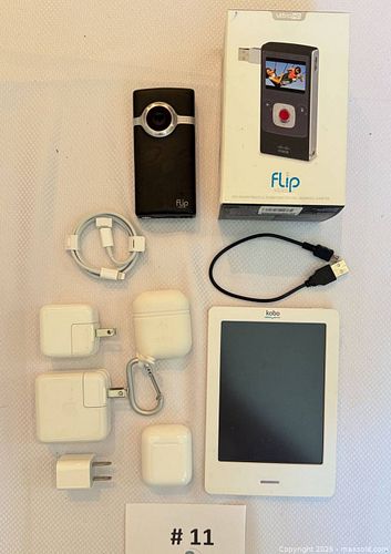 Apple AirPods, Flip Camera, Kobo E-Reader (+ Cords & Accessories) (1 of 17)