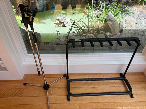 Audio‑Technica Condenser Microphone with Stand and 7-Guitar Rack (1 of 9)