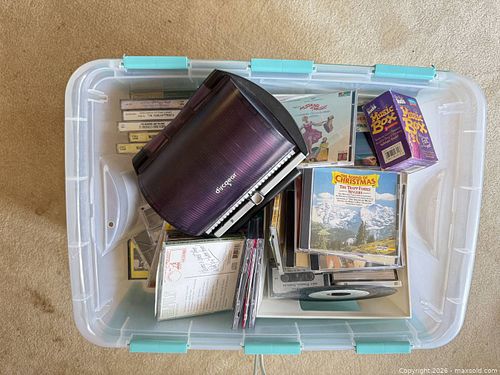 Mixed Media Lot: CDs, Cassette Tapes & DiscGear Portable Player (1 of 2)