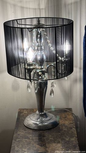 Chandelier Style Crystal Accent Table Lamp with 3 Bulbs #1 (1 of 2)