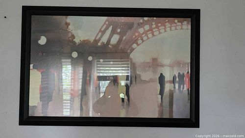 Framed Landscape Paris/Abstract/Figure Print, Wood Frame (1 of 1)