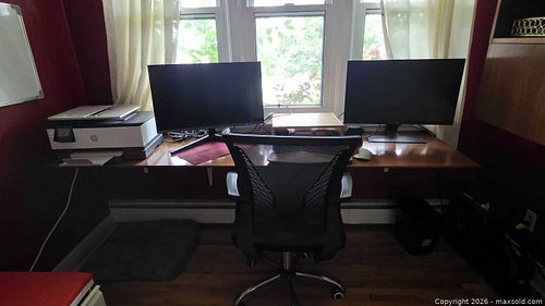 Herman Miller: 7' Floating Wall-Mounted Desk with Wayfair Mesh Office Chair (1 of 6)