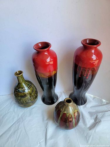 Multi-Piece Ceramic Art Vase and Pottery Decor Lot (1 of 5)