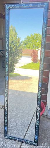 Full-Length Ornate Floral Wall Mirror with Tinted Glass (1 of 4)