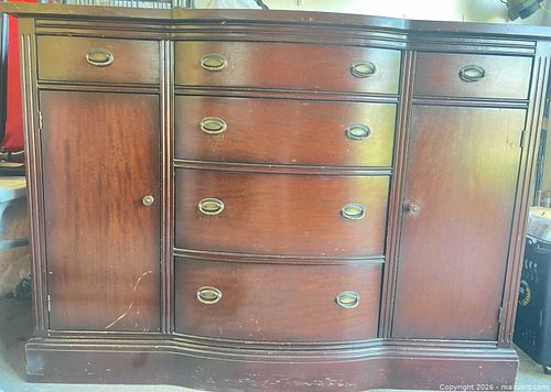 Traditional Antique Solid Wood Mahogany Dresser (1 of 9)