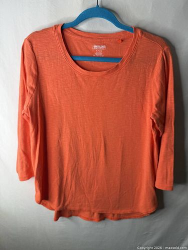 Kirkland Signature Orange Crewneck Top, Size L (1 of 8)