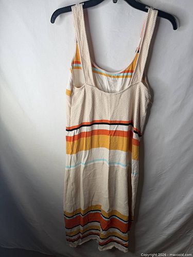Zara Striped Sleeveless Cotton Dress, Size S (1 of 4)