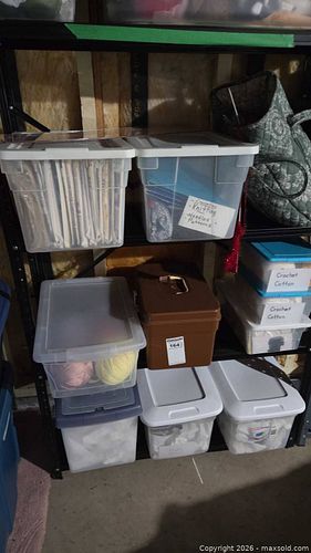 Mixed Yarn, Needles & Crochet Hooks Craft Lot with Storage (1 of 15)