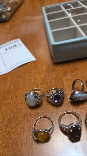 Sterling Silver Multi-Gemstone Ring, (1 of 17)