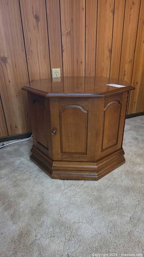 Vilas Octagonal  End Table with Cabinet Door (1 of 8)