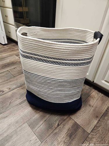 Large Knit Laundry Basket (1 of 3)