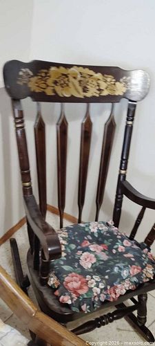 Pair of 1970s Oak Spindle-Back Rocking Chairs (1 of 5)