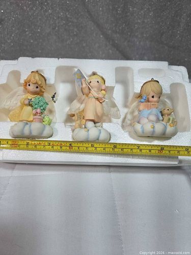 Precious Moments Porcelain Angel Figurine Set of 3, 4–5 in (1 of 6)