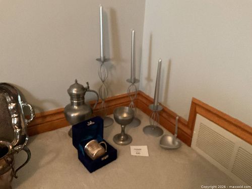 Pewter & Silver-Plated Decorative Metalware Lot (1 of 11)