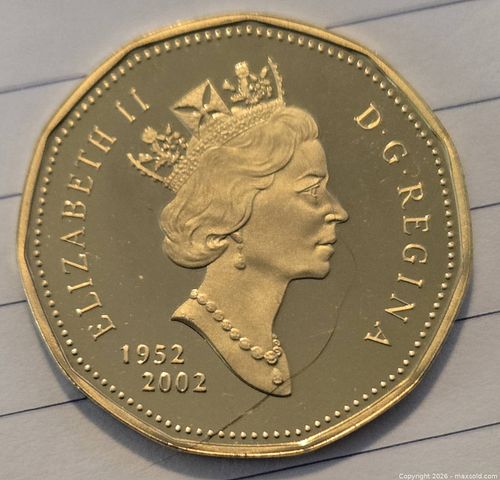 2002 Canada 1 Dollar (Golden Jubilee) 11-Sided Coin (1 of 2)