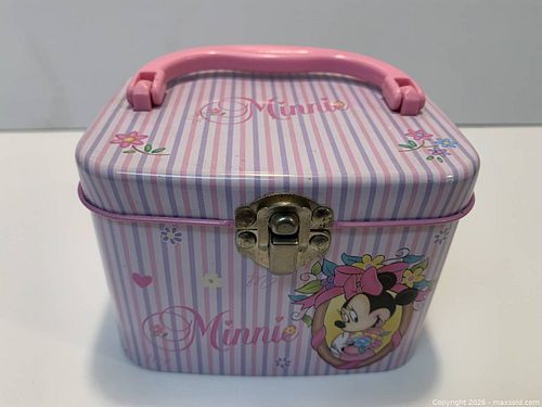 Disney Minnie Mouse Pink Tin Jewelry Box (1 of 2)