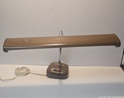 Mid-Century Adjustable Gooseneck Desk Lamp, Brown/Bronze & Chrome (1 of 2)