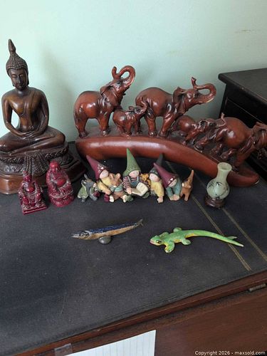 Assorted Small Decorative Figurines - Mixed Materials & Subjects (1 of 5)