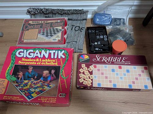 Assorted Board Games: Scrabble, Snakes & Ladders, Checkers (1 of 8)