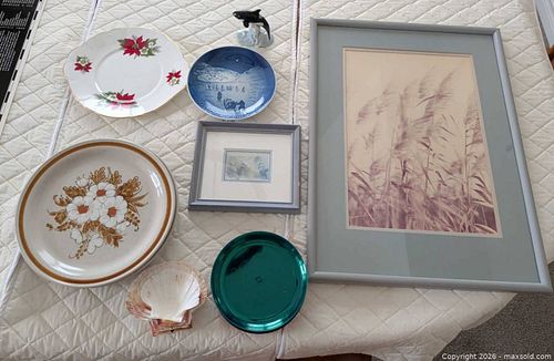 Assorted Decorative Plates, Framed Art & Bing & Grøndahl 1972 Plate (1 of 13)