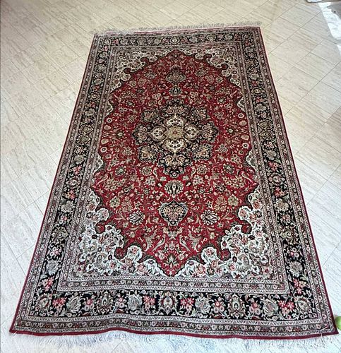 PERSIAN SILK KASHAN MEDALLION RUG (1 of 10)