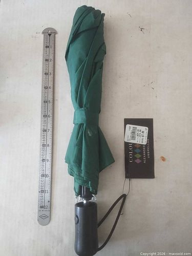 Colour / Alexander Compact Green Travel Umbrella (1 of 3)