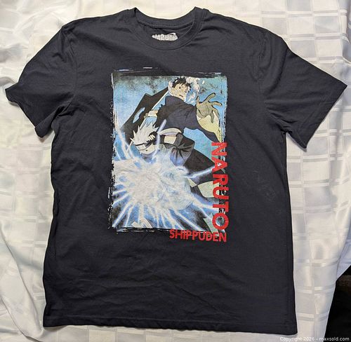 NARUTO SHIPPUDEN ANIME SHORT SLEEVE SHIRT - SIZE LARGE (1 of 8)