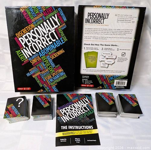 PERSONALLY INCORRECT GAME (1 of 4)