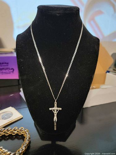 Jesus Christ Necklace And Pendant 19'  (1 of 4)