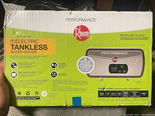 Rheem RETex-06T 6.5 kW Electric Tankless Point-of-Use (1 of 4)