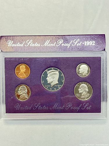 1992 U.S. Proof Set S – Lincoln to Kennedy (1 of 8)