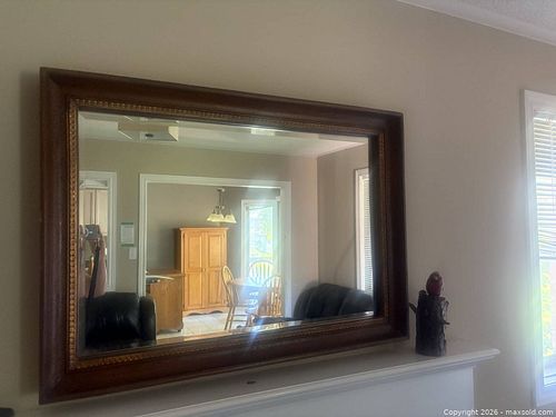 Large Rectangular Gilded Wood Wall Mirror (1 of 1)