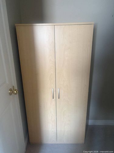 Light Wood Laminate 2-Door Wardrobe / Armoire (1 of 1)