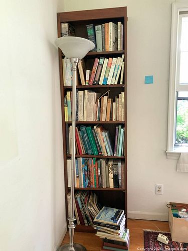 Mid-Century Solid Wood Bookcase, 25 x 11 x 84 in (1 of 7)