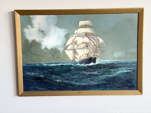 Donald BRETT (20th Century) Original Oil on Canvas Painting - 'The Flying Cloud' (1 of 8)