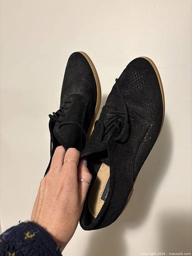Black Suede Lace-Up Oxfords / Derby Shoes (1 of 3)