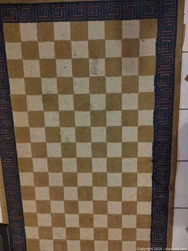 2 Checkerboard Carpets with Blue Border (1 of 2)