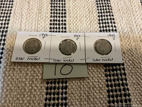 Three 35% Silver War Nickels  (1 of 8)