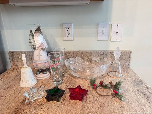 Assorted Holiday Decor Lot: Lenox, Burton + Burton, Glass & Porcelain (1 of 11)