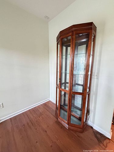 Corner Curio Cabinet with Mirrored Back and Glass Shelves (1 of 5)