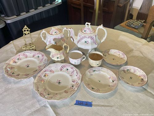 Hand-Painted Porcelain Tea Set with Gold Trim (1 of 5)