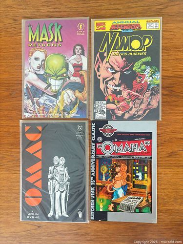 Lot of 4 Comic Books: The Mask, Namor, OMAC, Omaha (1 of 4)