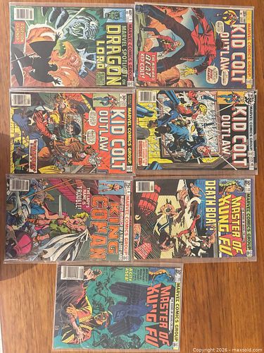 Marvel 1970s Comic Lot - Kid Colt, King Conan, Master of Kung Fu (1 of 8)