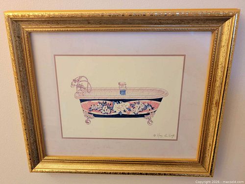 Mary De Wolfe bathroom wall art (1 of 1)