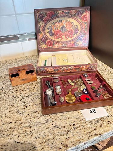 Mixed Jewelry & Accessories Lot with Watches, Cufflinks, Boxes (1 of 5)