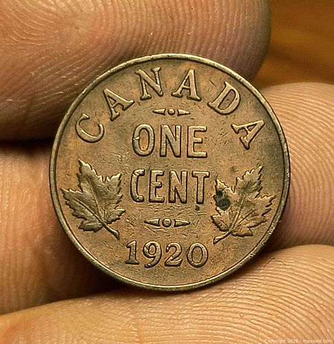 1920 Canada One Cent Coin, George V (1 of 4)